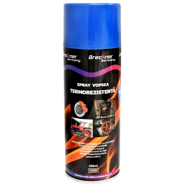 Spray Vopsea Breckner Rezistent Termic Pentru Etriere Albastru 450ML BK83119 030620-15